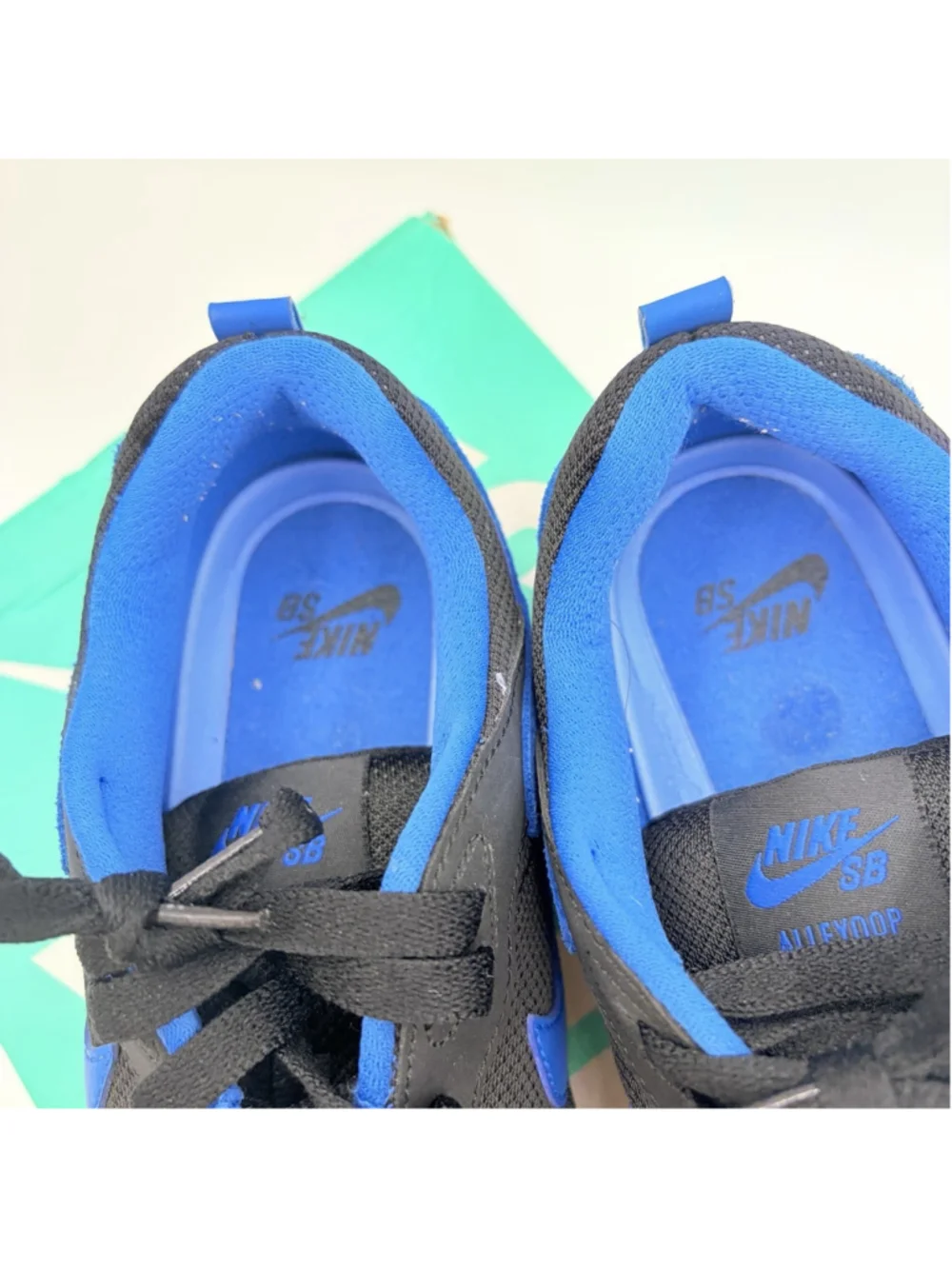 NIKE SB Alleyoop CJ0882-004 Men’s 10.5 Black Royal Blue Skate Shoes w/ Box